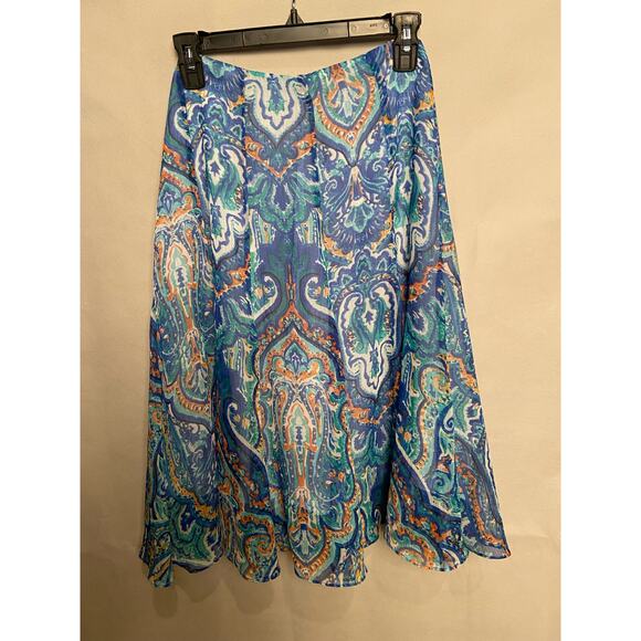 Lauren Ralph Lauren Blue Midi Resort Skirt - Picture 2 of 4